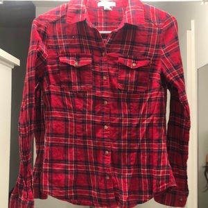 Ambiance apparel flannel shirt size S